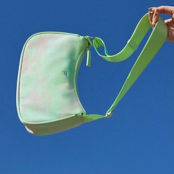 Fabletics MZ Mini Shoulder Bag Aloe Ethereal Tie-Dye Print Adjustable Strap - Picture 4 of 16